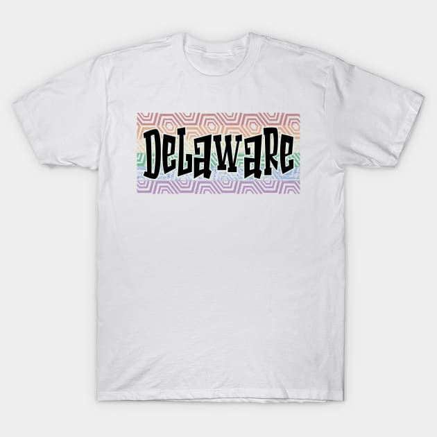 LGBTQ PRIDE USA DELAWARE T-Shirt by Zodiac BeMac